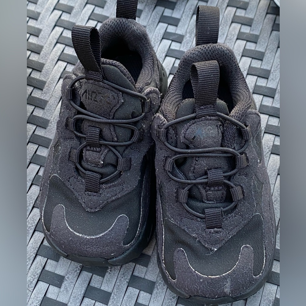 Nike Air Max 270 RT TD Triple Black Toddler Shoes 5c